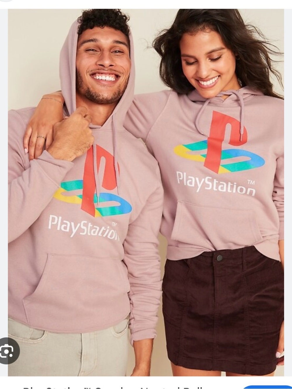 Old Navy Pink PlayStation Logo Hoodie